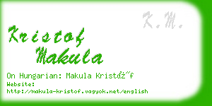 kristof makula business card